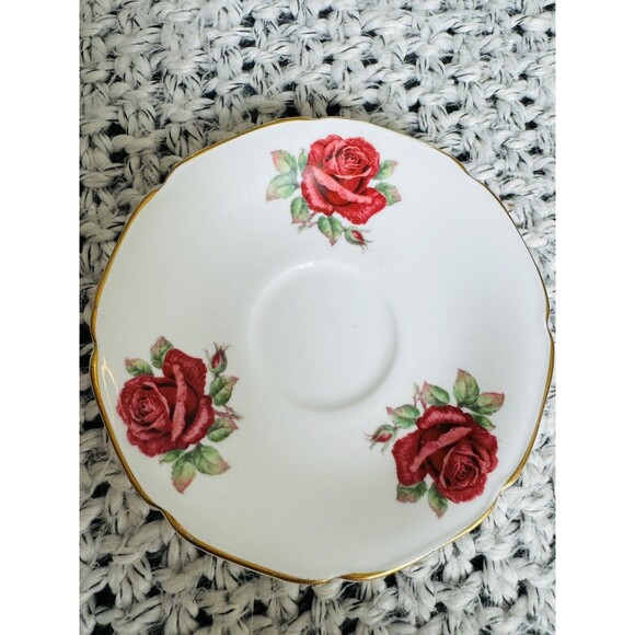 Vintage RARE Paragon Double Mark Warranty Floating Rose Tea Cup And Saucer Set - Picture 5 of 8